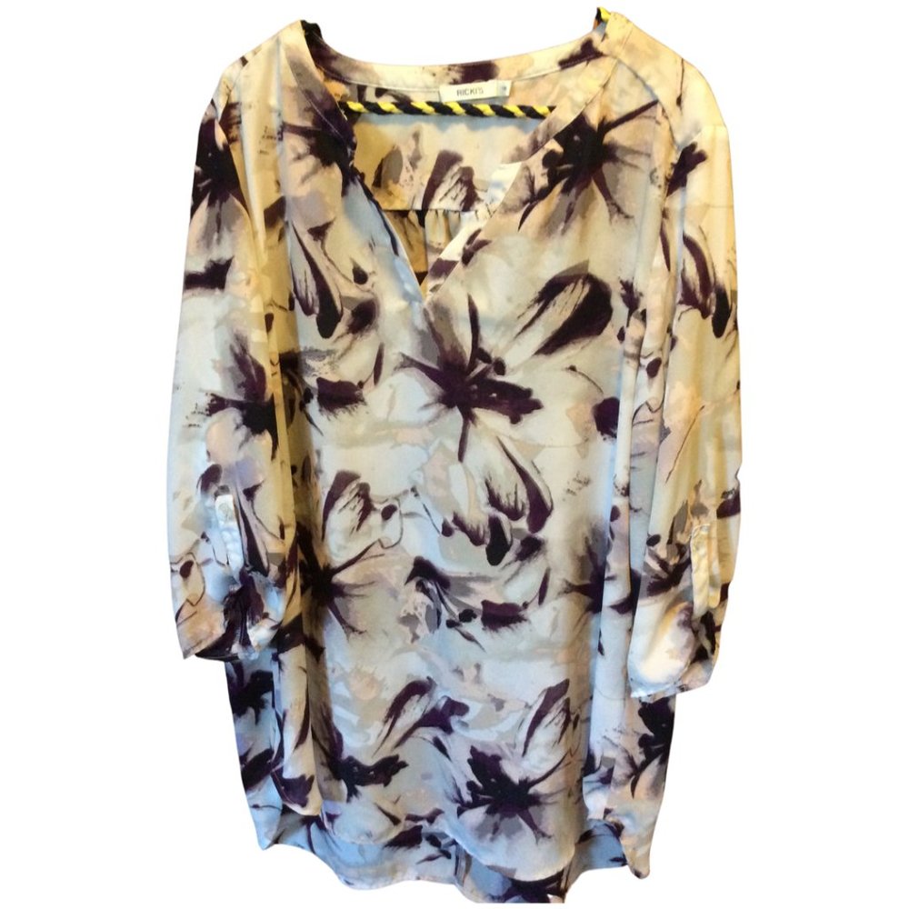 Ladies Floral Print Tunic Blouse